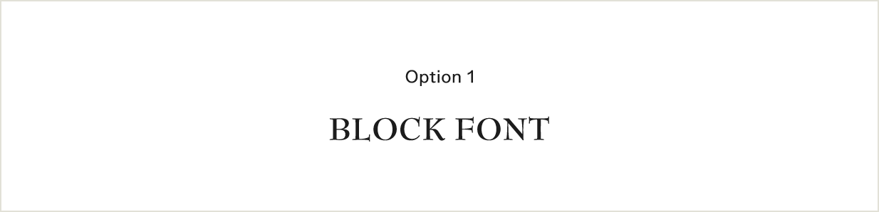 Image of the block font option for the glass engraving on jo malone london